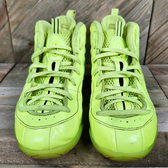 Nike Little Posite Pro Volt Green Kids Athletic Shoes Size 2Y - Picture 3 of 9